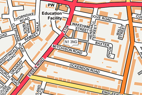 N1 3NG map - OS OpenMap – Local (Ordnance Survey)
