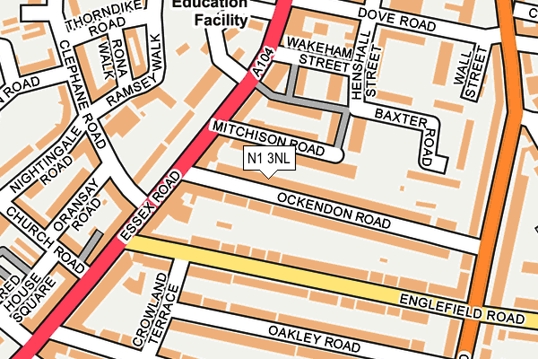 N1 3NL map - OS OpenMap – Local (Ordnance Survey)