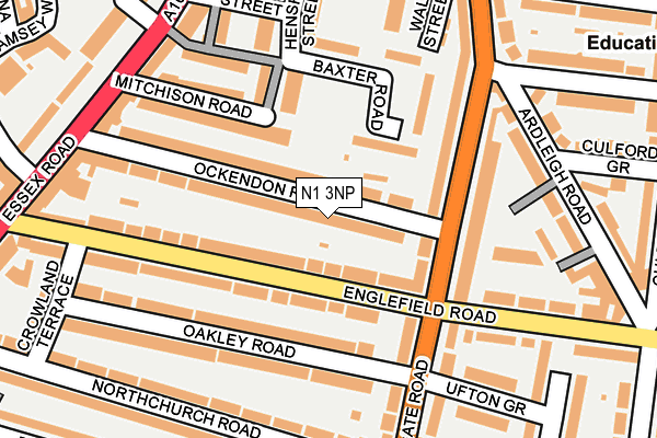 N1 3NP map - OS OpenMap – Local (Ordnance Survey)
