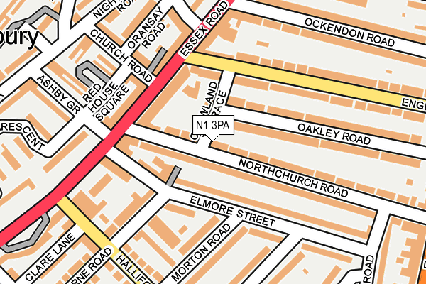 N1 3PA map - OS OpenMap – Local (Ordnance Survey)