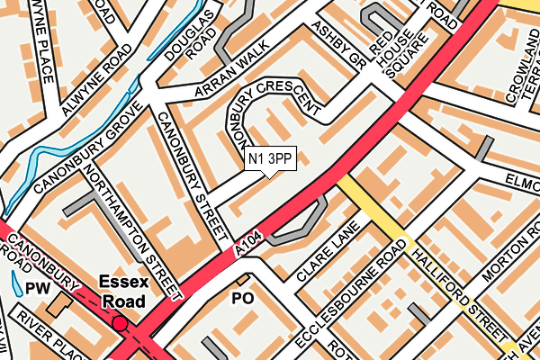 N1 3PP map - OS OpenMap – Local (Ordnance Survey)