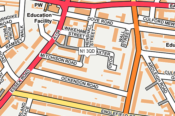 N1 3QD map - OS OpenMap – Local (Ordnance Survey)