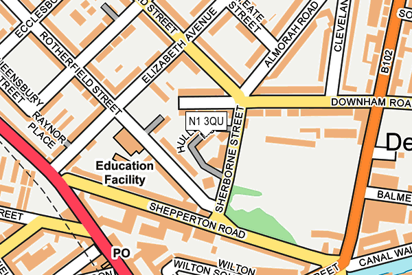 N1 3QU map - OS OpenMap – Local (Ordnance Survey)