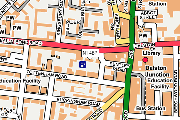 N1 4BP map - OS OpenMap – Local (Ordnance Survey)