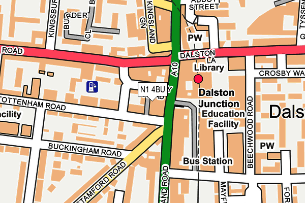 N1 4BU map - OS OpenMap – Local (Ordnance Survey)