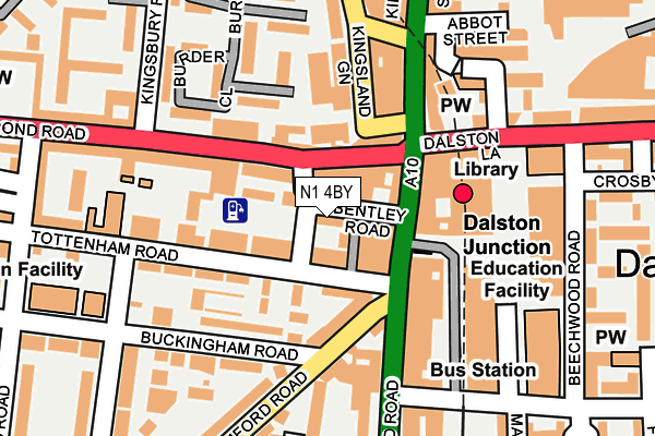 N1 4BY map - OS OpenMap – Local (Ordnance Survey)