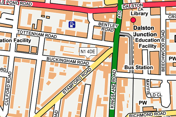 N1 4DE map - OS OpenMap – Local (Ordnance Survey)
