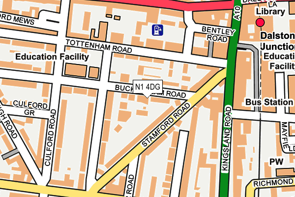 N1 4DG map - OS OpenMap – Local (Ordnance Survey)