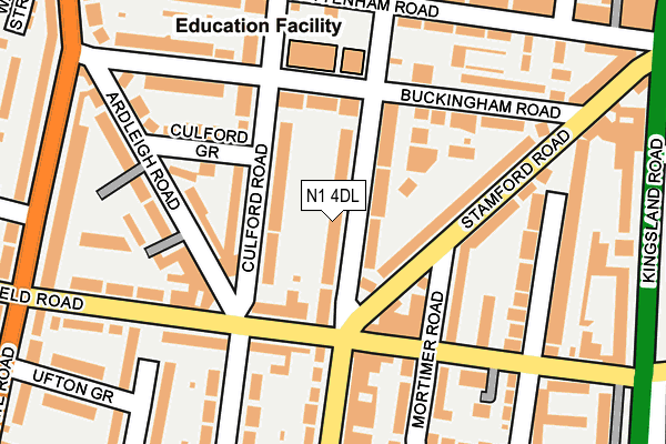 N1 4DL map - OS OpenMap – Local (Ordnance Survey)