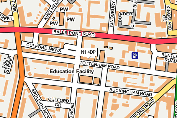 N1 4DP map - OS OpenMap – Local (Ordnance Survey)