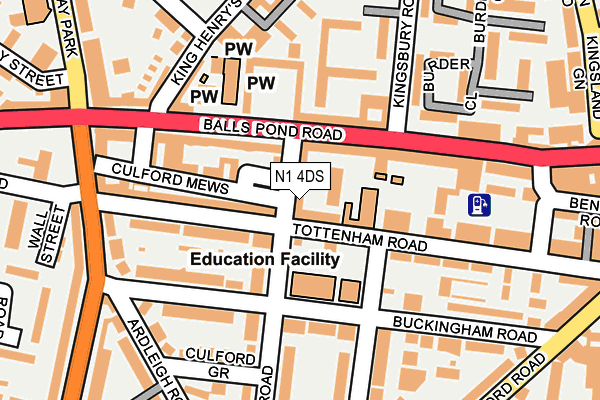 N1 4DS map - OS OpenMap – Local (Ordnance Survey)