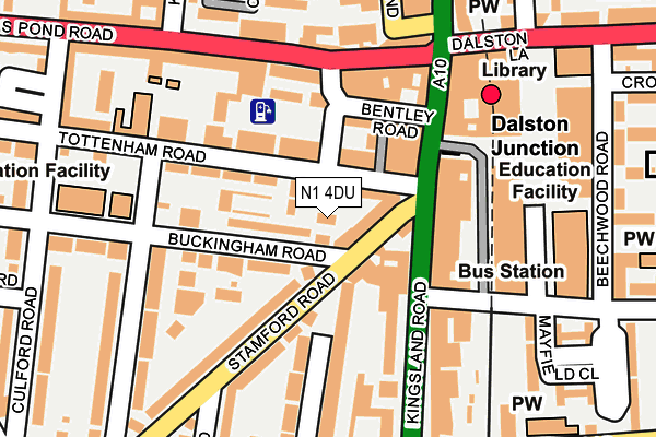 N1 4DU map - OS OpenMap – Local (Ordnance Survey)