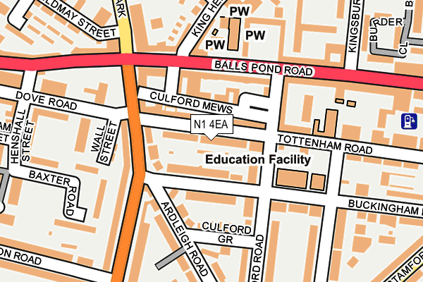 N1 4EA map - OS OpenMap – Local (Ordnance Survey)