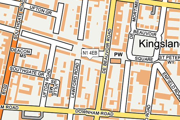 N1 4EB map - OS OpenMap – Local (Ordnance Survey)