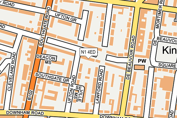 N1 4ED map - OS OpenMap – Local (Ordnance Survey)