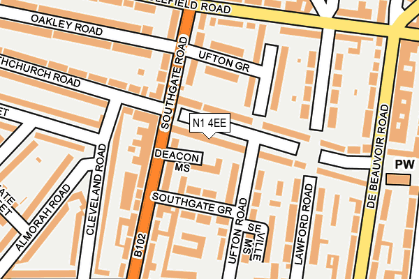 N1 4EE map - OS OpenMap – Local (Ordnance Survey)