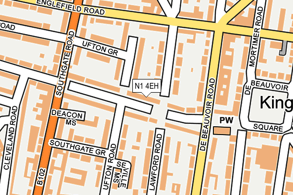 N1 4EH map - OS OpenMap – Local (Ordnance Survey)