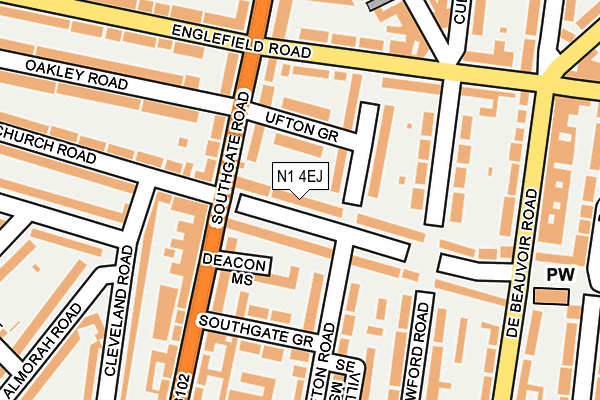 N1 4EJ map - OS OpenMap – Local (Ordnance Survey)