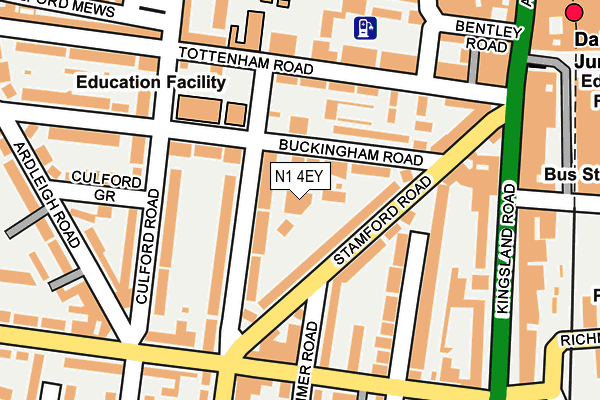 N1 4EY map - OS OpenMap – Local (Ordnance Survey)