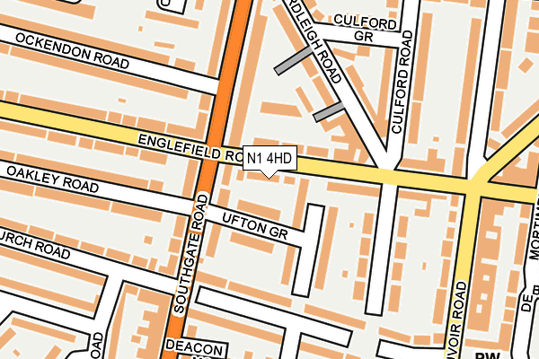 N1 4HD map - OS OpenMap – Local (Ordnance Survey)