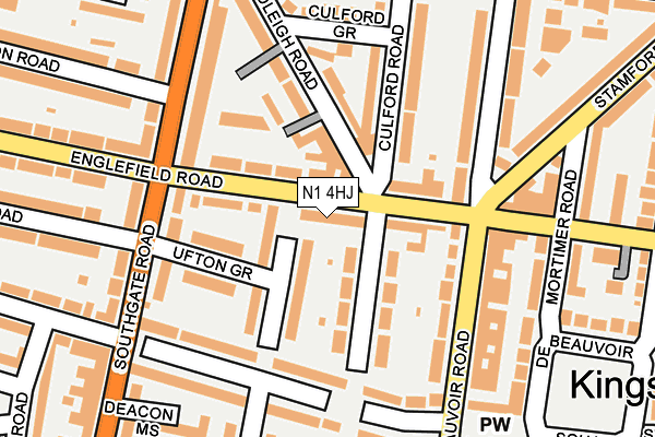 N1 4HJ map - OS OpenMap – Local (Ordnance Survey)