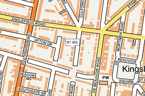 N1 4HL map - OS OpenMap – Local (Ordnance Survey)