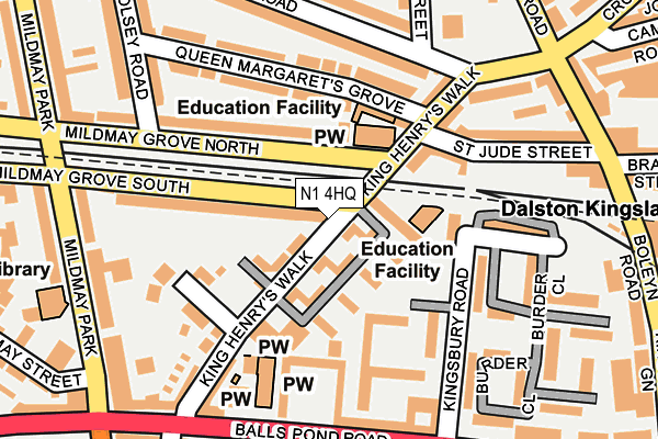 N1 4HQ map - OS OpenMap – Local (Ordnance Survey)