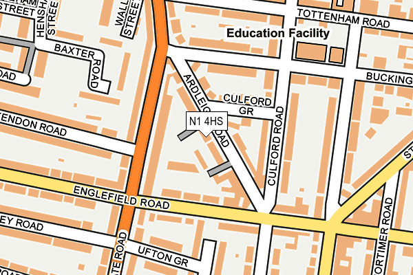 N1 4HS map - OS OpenMap – Local (Ordnance Survey)