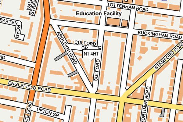 N1 4HT map - OS OpenMap – Local (Ordnance Survey)