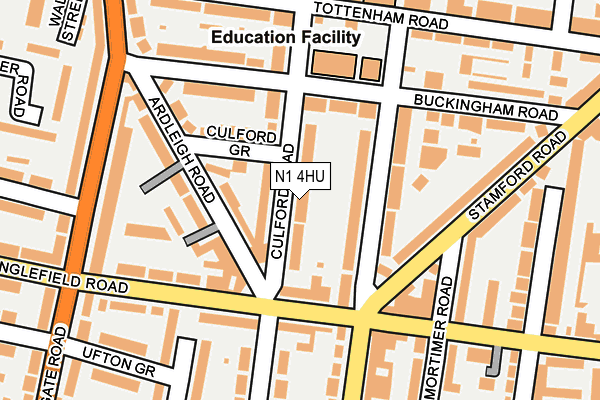 N1 4HU map - OS OpenMap – Local (Ordnance Survey)