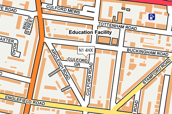 N1 4HX map - OS OpenMap – Local (Ordnance Survey)