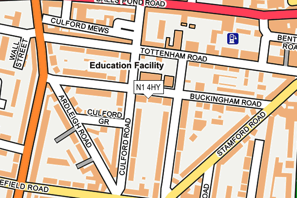 N1 4HY map - OS OpenMap – Local (Ordnance Survey)