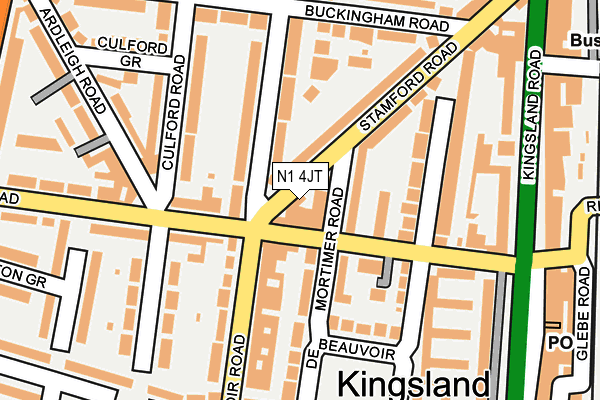 N1 4JT map - OS OpenMap – Local (Ordnance Survey)