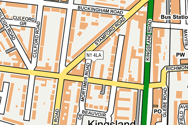 N1 4LA map - OS OpenMap – Local (Ordnance Survey)