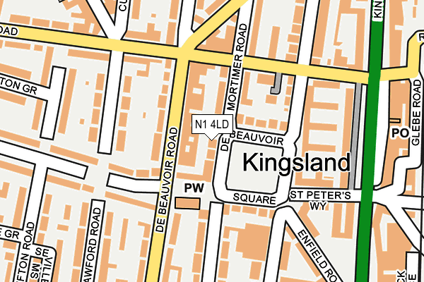 N1 4LD map - OS OpenMap – Local (Ordnance Survey)