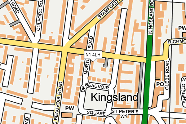 N1 4LH map - OS OpenMap – Local (Ordnance Survey)