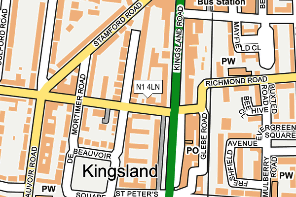 N1 4LN map - OS OpenMap – Local (Ordnance Survey)