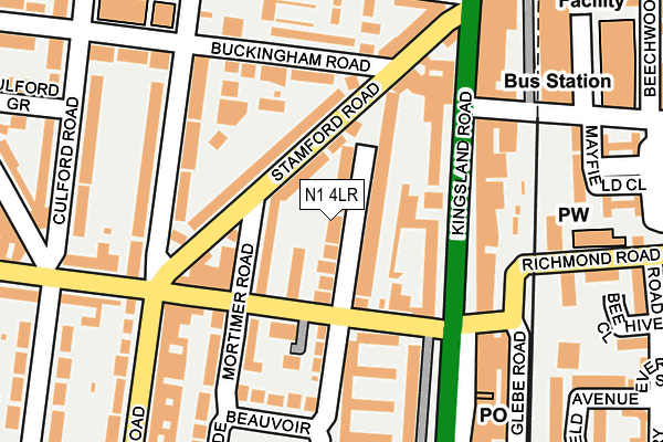 N1 4LR map - OS OpenMap – Local (Ordnance Survey)