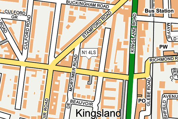 N1 4LS map - OS OpenMap – Local (Ordnance Survey)