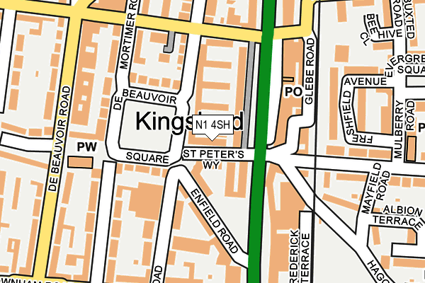 N1 4SH map - OS OpenMap – Local (Ordnance Survey)