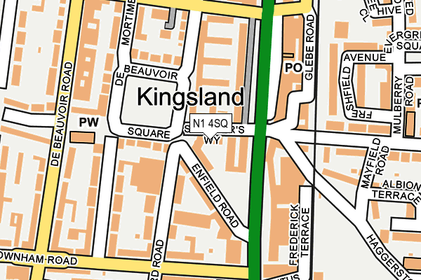 N1 4SQ map - OS OpenMap – Local (Ordnance Survey)