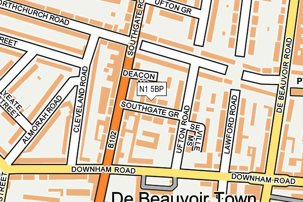 N1 5BP map - OS OpenMap – Local (Ordnance Survey)