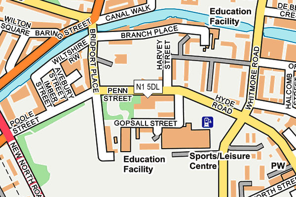 N1 5DL map - OS OpenMap – Local (Ordnance Survey)