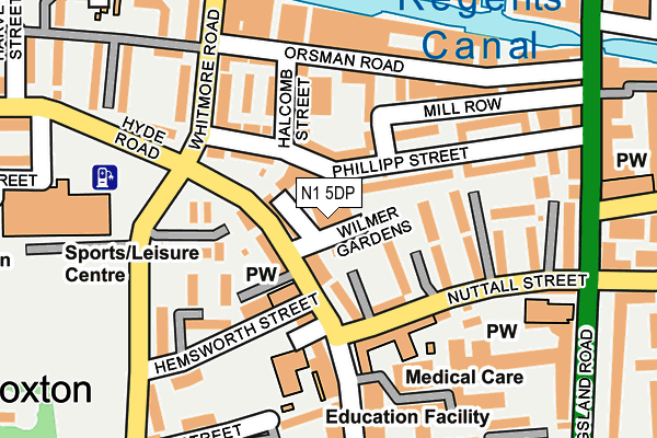 N1 5DP map - OS OpenMap – Local (Ordnance Survey)