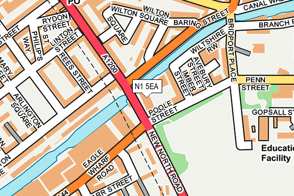 N1 5EA map - OS OpenMap – Local (Ordnance Survey)
