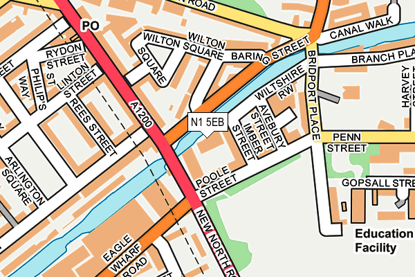 N1 5EB map - OS OpenMap – Local (Ordnance Survey)