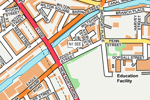 N1 5EE map - OS OpenMap – Local (Ordnance Survey)