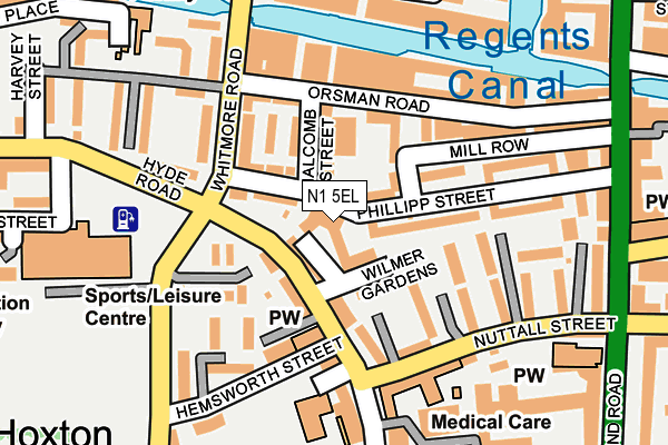 N1 5EL map - OS OpenMap – Local (Ordnance Survey)