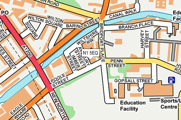 N1 5EQ map - OS OpenMap – Local (Ordnance Survey)