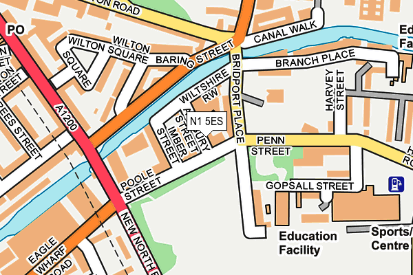 N1 5ES map - OS OpenMap – Local (Ordnance Survey)
